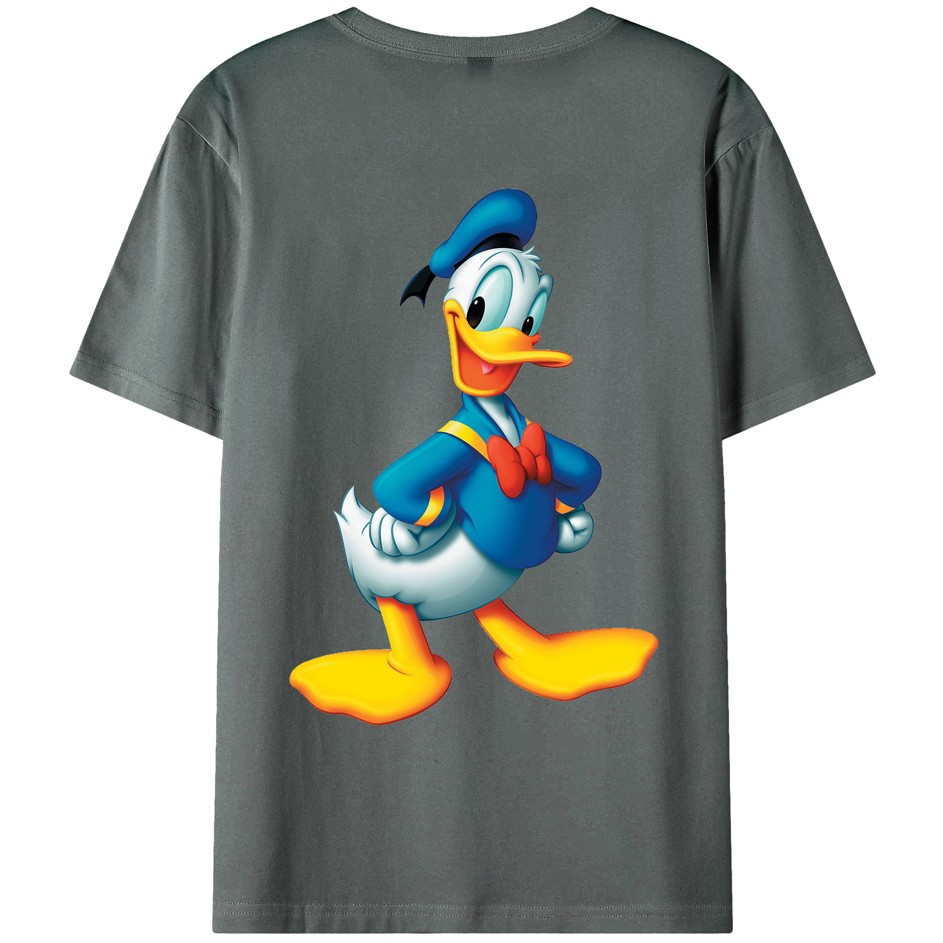 （画像用） ミッキーマウス Mickey Mouse 綿100％ メンズ半袖Tシャツ（バックプリント） 通気性